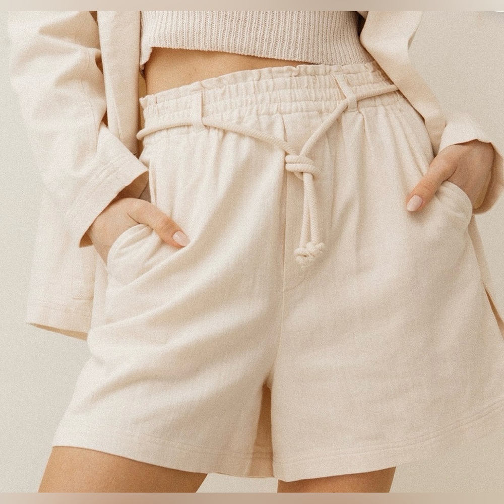 NWT Gentle Fawn Cybil Shorts in Almond Cream Paperbag High Waist XS